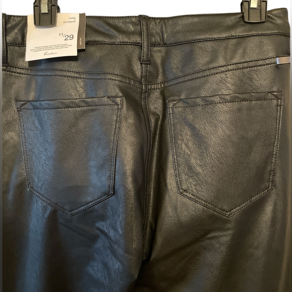 NWT KanCan Joan High Rise Faux Leather Bootcut Pants - Picture 7 of 10